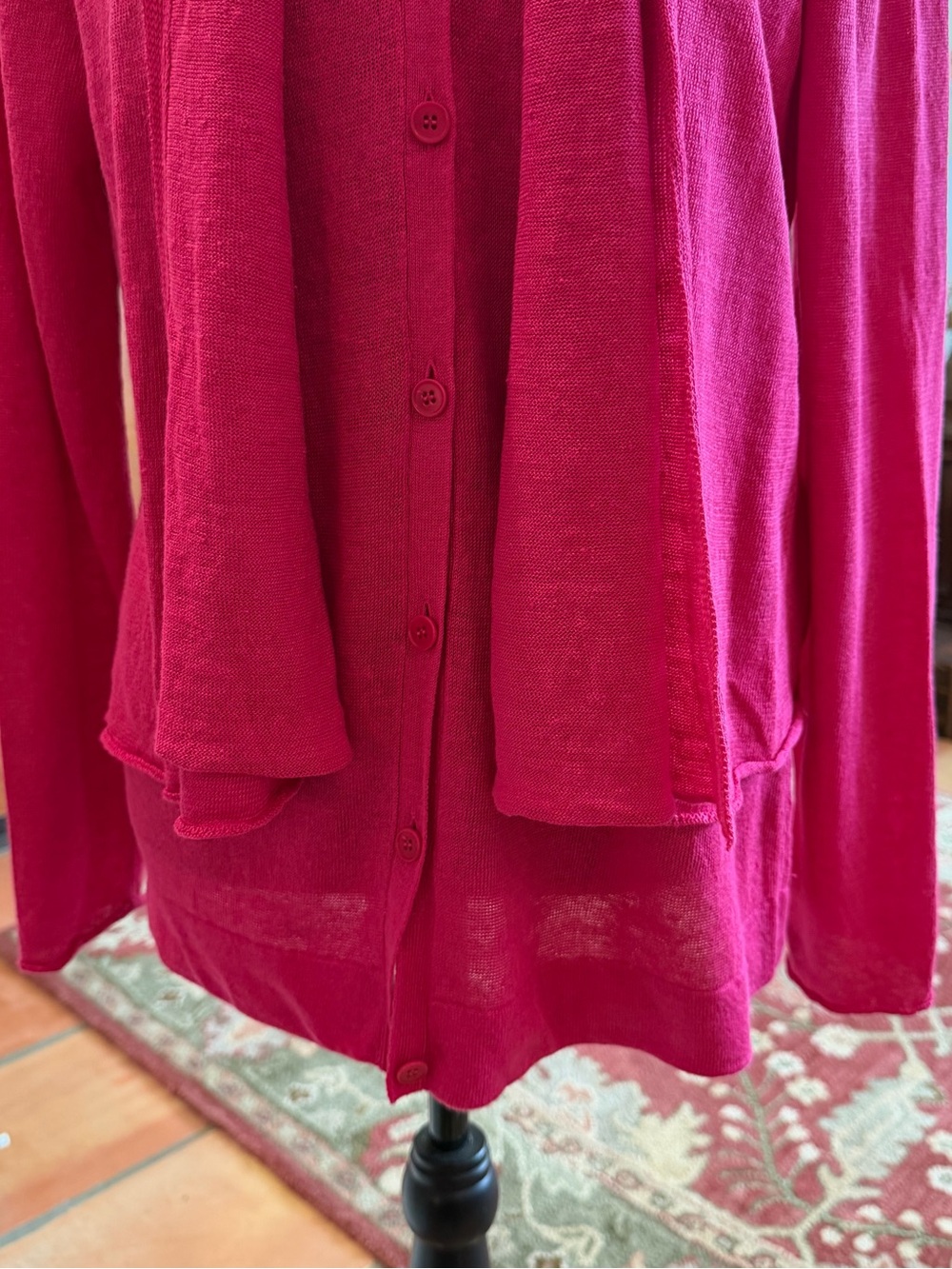 lafayette 148 New York Pink Cardigan & Tank Set Sz M 100% linen - Picture 2 of 11